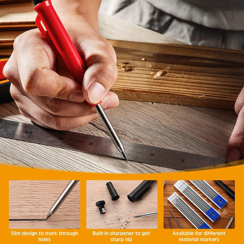 Zhehao 120 Pieces 2.8 mm Carpenter Pencils Refills HB for Construction Pencils and Mechanical Pencil Refills