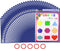 Gamenote Dry Erase Pockets 30 Pack with Rings, Oversized Reusable Plastic Sleeves for Classroom Organization