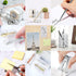 Office Desk Accessories Set - Acrylic Stapler Set with Staple Remover, Tape Holder, Pen Holder, Clips, and Staples