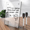 Frosted Acrylic White Board 8x6 Inches, Frameless Desktop Tablet Dry Erase Board with Flexible Magnetic Stand and