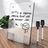 Frosted Acrylic White Board 8x6 Inches, Frameless Desktop Tablet Dry Erase Board with Flexible Magnetic Stand and