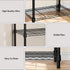 3 Closet 11.8" 17.7" 28.8" M MZG Tiers Shelf Metal Storage Shelves Wire Rack Organizers with Wheel for Garage Kitchen