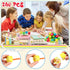 Crtiin 240 Pcs Colorful Cartoon Expression Pencil Sharpeners, Manual Dual Holes Handheld Sharpener for School Office
