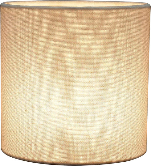 Aspen Creative 31198A 5" 5" 5" Small Clip-On Drum Lamp Shade in White, Top x Bottom x Slant Height, for Chandeliers