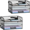 SUPEASY 2 Pack 3 Tier Paper Organizer, Mesh Desk Letter Tray for A5 File Folder