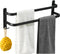 SEIDO 28 Inch Matte Black Double Towel Bar, Heavy Duty 2-Tier Square Ladder