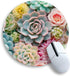 Gctriki Succulents Mouse Pad, Cute Small Mouse Pads for Desk, Botanical Round Travel