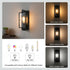 1-Light E26 Bathroom Light Fixture, Matte Black Vanity Lights Wall Sconce with Clear Glass Shade, Indoor Wall Lamp