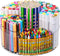 Flytreal Acrylic Pen Marker Organizer for Desk, 360-Degree Rotating Pencil Holder Crayon Art