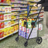 Compact Folding Grocery Cart with Dual Baskets - Black