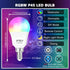 E12 Bulb 5W 40W A15 Bulb 2700K-6000K, 30 E12 Bulb Dimmable,Timer, 2 Modes,6-Pack FTL LED Light Color Changing