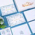50 Pack Whaline Blue Floral Gold Foil Thank You Cards Boxed Greeting Cards with Envelopes Stickers Vintage Flower Bird