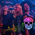Battery Wall Lamp with RGB Color and Changing APP, Magnetic Cordless Skull Wall Sconces with Music Rhythm, Modern Smart