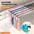 Extra Capacity Plastic Hanging File Folders, 12 Pack Reinforced Expanding Hang Folder, Letter Size, Heavy Duty Organizer