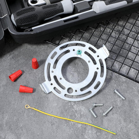 Eldraqth 125mm /4.9 Inches Light Fixture Mounting Bracket, Round Light Crossbar with Screws and Nuts Heavy Duty Ceiling