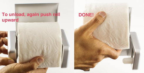 Zoie + Chloe Easy-Snap Toilet Paper Holder, Load and Unload with One Hand
