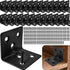 26PCS Black L Corner Brackets for Wood + 156PCS Screws, Stainless Steel