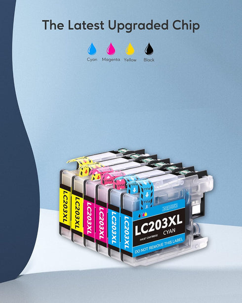 LC203XL Compatible Ink Cartridge Replacement for Brother LC203XL LC201XL LC203 LC201 for MFC-J480DW MFC-J880DW