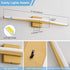 32 inch, Dimmable 5CCT Modern Bathroom Vanity Light Curved, Led Bathroom Light Fixture Over Mirror, Gold Bar Vanity