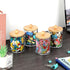 BTSKY 4 Pack PaperClip Holders with Bamboo Lid, Round Binder Holder for Desk, Clear Paper Clip Dispenser