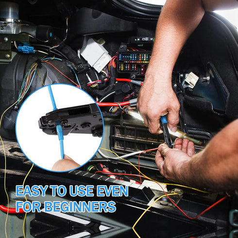 Kuject 200PCS Blue Heat Shrink Butt Connectors, 16-14 Awg, Tinned Copper Crimp Electrical Wire Connectors