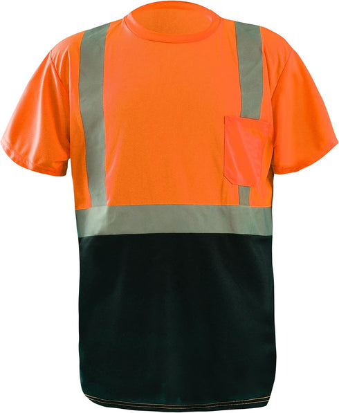 OccuNomix Classic High Visibility Short Sleeve T-Shirt, Class 2, 2X-Large, 100% ANSI Wicking Polyester