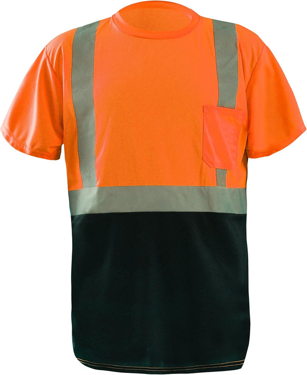 OccuNomix Classic High Visibility Short Sleeve T-Shirt, Class 2, 2X-Large, 100% ANSI Wicking Polyester