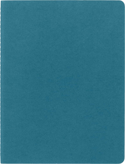 Moleskine Cahier Journal, Soft Cover, XL (7.5" x 9.5") Ruled/Lined, Brisk Blue, 120 Pages (Set of 3) by Moleskine