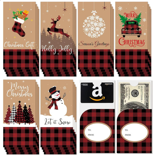 Sereliy 24 Sets Holiday Money Christmas Cards with Envelopes, Christmas Gift Card Holder