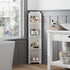 4-Tier VECELO Bathroom Shelves for Narrow Space, Modern Corner Shelf Stand,Small Storage Organizer for Bathroom,Toilet
