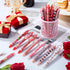 Leinuosen 72 Pcs Valentine's Day Ballpoint Pen, Black Ink Pens, Heart Pens for School Office Supplies