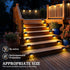 ESUNYD 20Pack Solar Deck Lights Outdoor Waterproof, Solar Fence Lights for Outside Step, Stairs, Patio, Garden, Yard