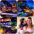 Solar Garden Lights Outdoor, 2 Pack Waterproof Solar Lights with 72 LED 34 Butterfly for Yard Garden Pathway Decor Gifts