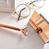 Maxdot 2 Pack Stainless Steel Business Card Holders, Desktop Credit Name Card Display Organizer, Rose Gold