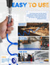 25 Feet Repairable EVA Recoil Air Hose, 1/4" NPT Quick Coupler and I/M Plug Kit, 200PSI Max
