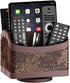 Thipoten Leather Remote Control Holder Caddy for Table, Organizer for TV Controllers, Phone & Office Supplies (Retro)