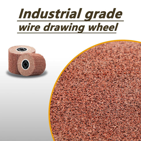 SALI Non Woven Wire Abrasive Drawing Polishing Wheel Flap Brush for Metal Surface Conditioning 120x100x19mm