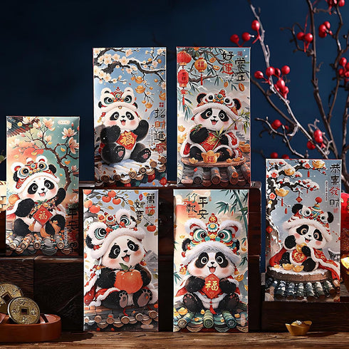 BAIWOVIS Chinese New Year Red Envelopes, 6 Pack Traditional Lunar New Year Money
