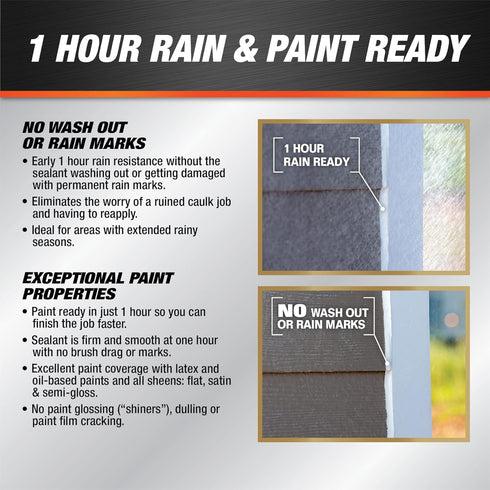 DAP Advanced Exterior Sealant 10.1 Oz, Iron Gray, DYNAFLEX ULTRA 7079818215, 40 to 100 deg F, Cartridge