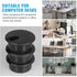 JTemgle 1-1/2" Grommet, 2 Black Desk Plastic Cable Hole Cover Computer Table Cord Wire Organizer Caps Desktop Cord