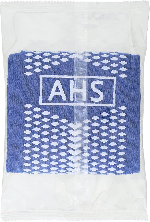 Pack 6 AMERICAN HOSPITAL SUPPLY AHS Slipper Socks | Blue X-Large Polyester-Spandex Knit Grip Socks with Elastic Cuff |