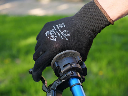 Global Glove PUG-17 Lightweight Polyurethane Dipped Work Gloves, Black, Medium, 12 Pairs, Anti-Static/Electrostatic