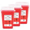 Alcedo Sharps Container 3-Pack for Home Use, 1 Quart Plus Biohazard Needle and Syringe Disposal, Portable for Travel