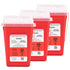 Alcedo Sharps Container 3-Pack for Home Use, 1 Quart Plus Biohazard Needle and Syringe Disposal, Portable for Travel