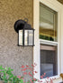 TRANS GLOBE 40455 8" Lighting BK Outdoor Patrician Wall Lantern, Black