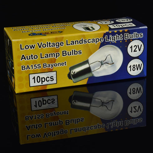 Diximus Pack of 10 Bulbs 1141 S8 - Low Voltage Landscape Light Bulbs 12V 18W