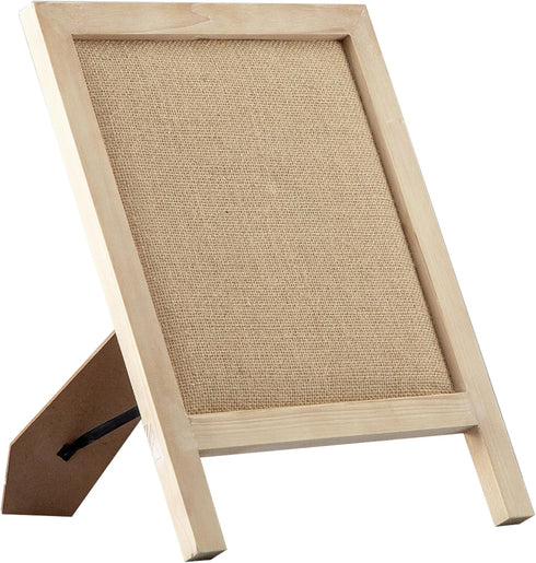 SOFE Small Bulletin Board for Desk, 12"×15" Linen Pin Board with Stand, Tabletop Memo Display Board for Home Office