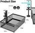 Under Desk Storage Organizer, Clamp-on Swivel Alloy Steel Drawer, Hidden Desktop Drawer Basket, Easy to Install