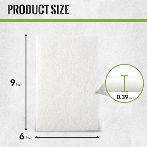 Scuff Pad 6” x 9” White 1200 Grit Scuff Pads for Paint Prep, Pack of 10,Aluminum Oxide Abrasive Pads for Final Scuffing,Surface Adhesion Preparation,Cleaning