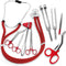 ASA Techmed 9-Piece Medical Diagnostic Kit - Nursing Student Starter Set (Red)